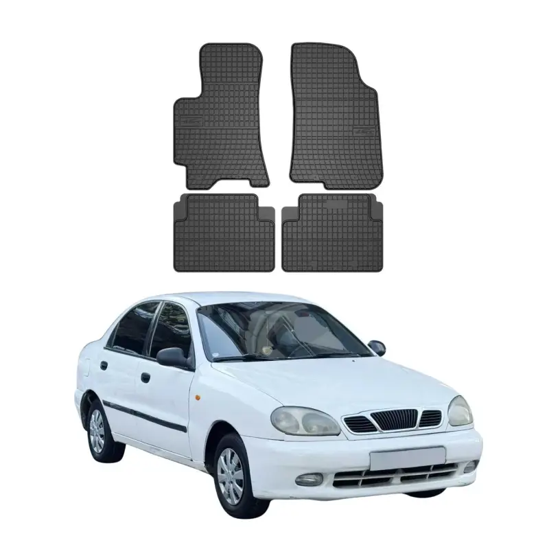 Direktkauf OMAC Gummi Fußmatten für Daewoo Lanos 1997-2002 Automatten Gummi Schwarz 4tlg