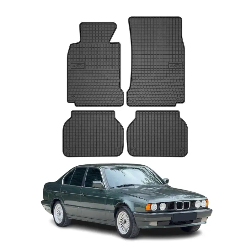 Preisknaller OMAC Gummi Fußmatten für BMW 5er Limo Touring E39 1995-2003 Gummi Schwarz 4tlg