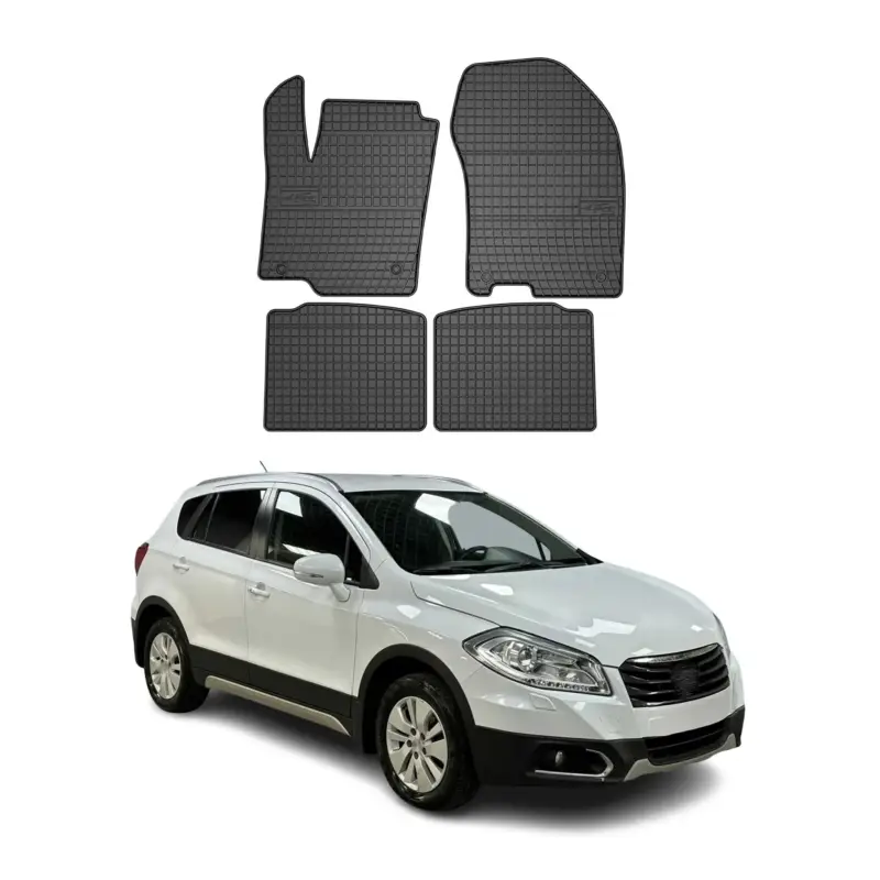 OMAC Gummi Fußmatten für Suzuki SX4 S-Cross 2013-2018 Automatten Schwarz 4x Top-Angebot