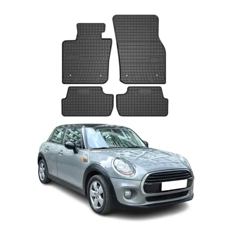 OMAC Gummi Fußmatten für Mini Cooper S F55 2014-2020 Automatten Gummi Schwarz 4x Abverkauf