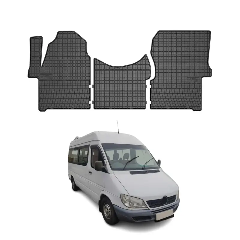 OMAC Gummi Fußmatten für Mercedes Sprinter W906 2006-2018 Automatten Schwarz 3x Preisknaller