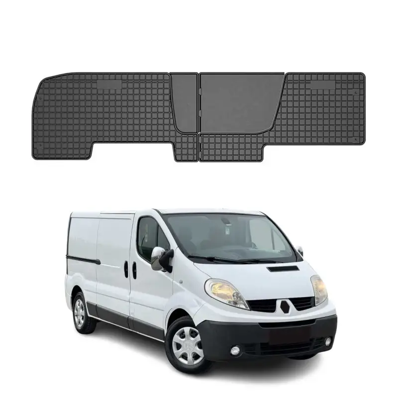 Garantierte Lieferung OMAC Gummi Fußmatten für Renault Trafic 2ND ROW 2001-2014 Automatten Schwarz 2x