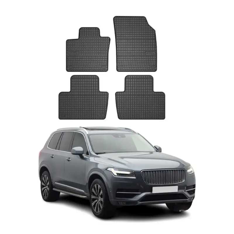 OMAC Gummi Fußmatten für Volvo XC90 2015-2026 Automatten Gummi Schwarz 4tlg Billig