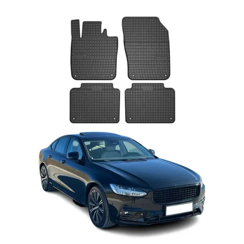 Neu Im Sortiment OMAC Gummi Fußmatten für Volvo S90 2017-2025 Automatten Gummi Schwarz 4tlg
