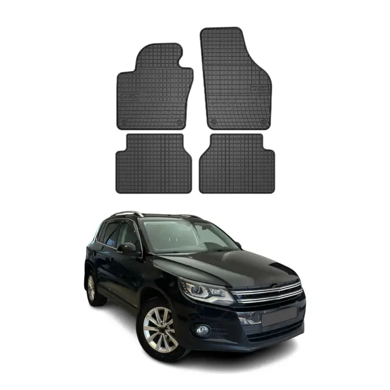 Jetzt Bestellen OMAC Gummi Fußmatten für VW Tiguan 2007-2016 Automatten Gummi Schwarz 4tlg
