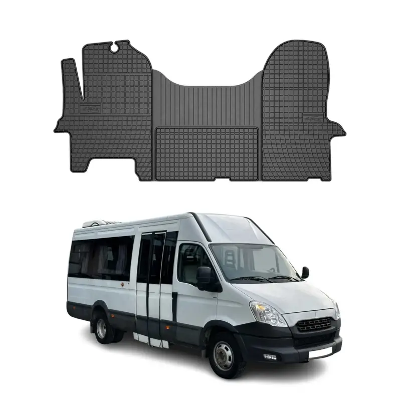 Sofort Bestellen OMAC Gummi Fußmatten für Iveco Daily 2006-2014 Automatten Gummi Schwarz 3tlg