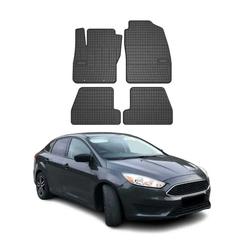 Neu OMAC Gummi Fußmatten für Ford Focus mk3 2011-2018 Automatten Schwarz 4tlg
