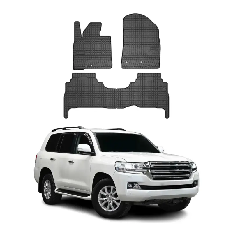 OMAC Gummi Fußmatten für Toyota Land Cruiser 200 2015-2026 Automatten Schwarz 4x Markenware