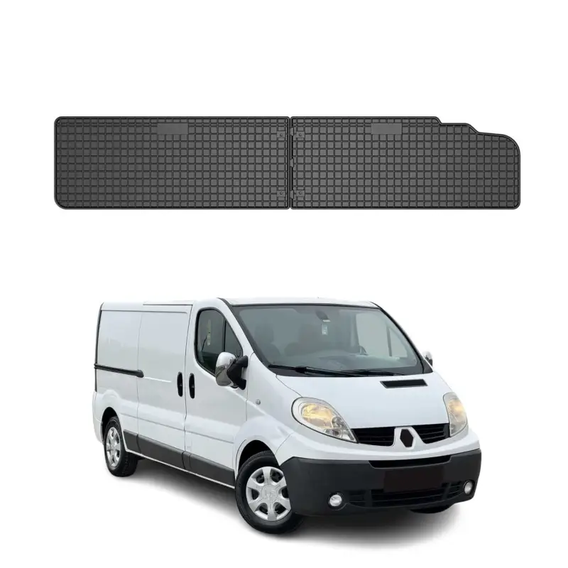 Knallerangebot OMAC Gummi Fußmatten für Renault Trafic 3RD ROW 2001-2014 Automatten Schwarz 2x
