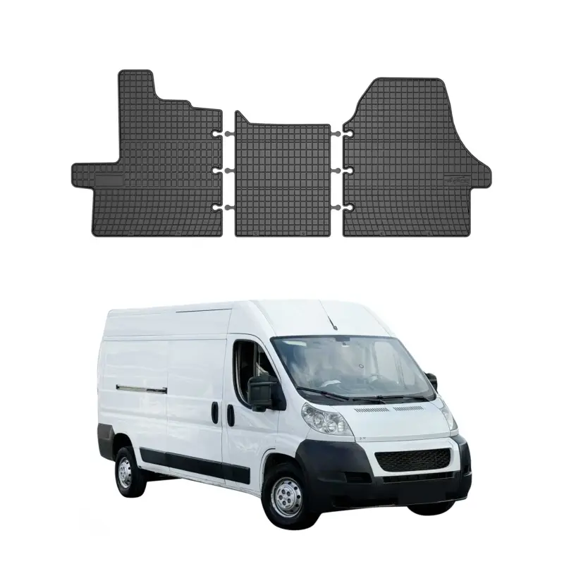Neu OMAC Gummi Fußmatten für Citroen Jumper 2006-2011 Automatten Gummi Schwarz 3tlg