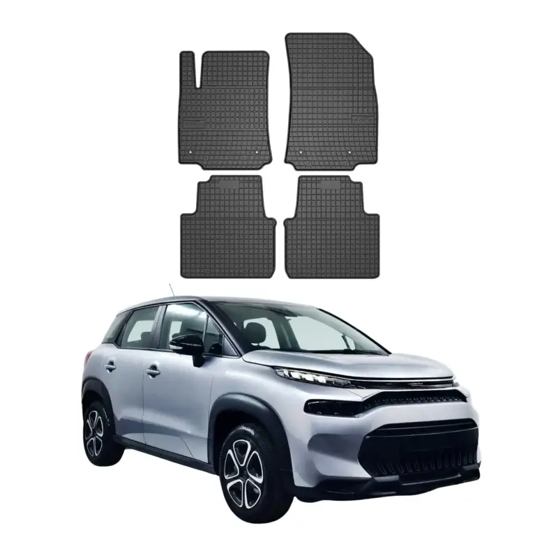 Sichere Zahlung OMAC Gummi Fußmatten für Citroen C3 Aircross 2018-2024 Automatten Schwarz 4x