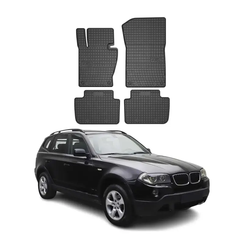 OMAC Gummi Fußmatten für BMW X3 E83 2003-2010 Automatten Gummi Schwarz 4tlg Bestpreis
