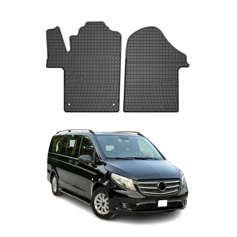 OMAC Gummi Fußmatten für Mercedes Vito 2014-2026 Automatten Gummi Schwarz 2tlg Jetzt Bestellen