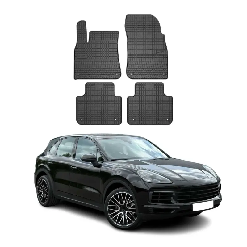 OMAC Gummi Fußmatten für Porsche Cayenne 2019-2026 Automatten Gummi Schwarz 4tlg Top-Seller
