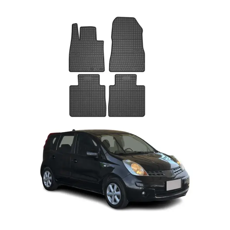 Nur Für Kurze Zeit OMAC Gummi Fußmatten für Nissan Note 2012-2016 Automatten Gummi Schwarz 4tlg