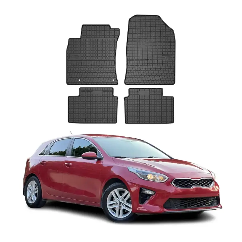 Ausverkauf OMAC Gummi Fußmatten für Kia Ceed 2019-2026 Automatten Gummi Schwarz 4tlg