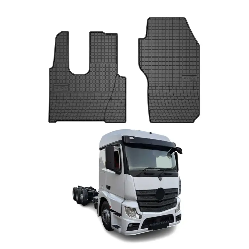 OMAC Gummi Fußmatten für Mercedes Actros MP4 2012-2020 Non Pneuatic Seat 2x Schnäppchen