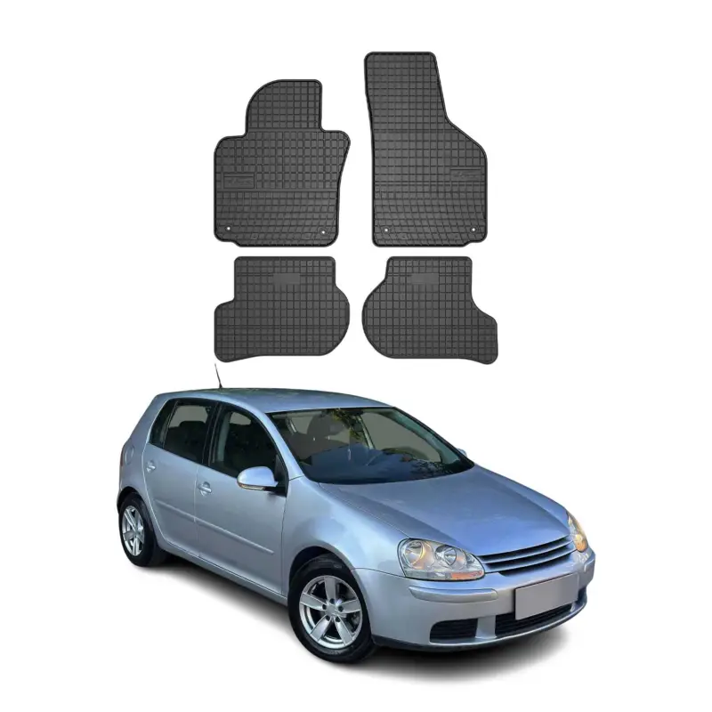 OMAC Gummi Fußmatten für VW Golf 2003-2008 Automatten Gummi Schwarz 4tlg Markenware