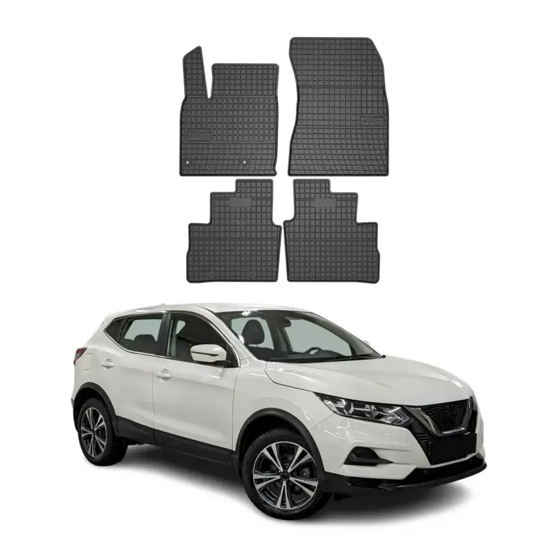 OMAC Gummi Fußmatten für Nissan Qashqai 2021-2026 Automatten Gummi Schwarz 4tlg Ausverkauf
