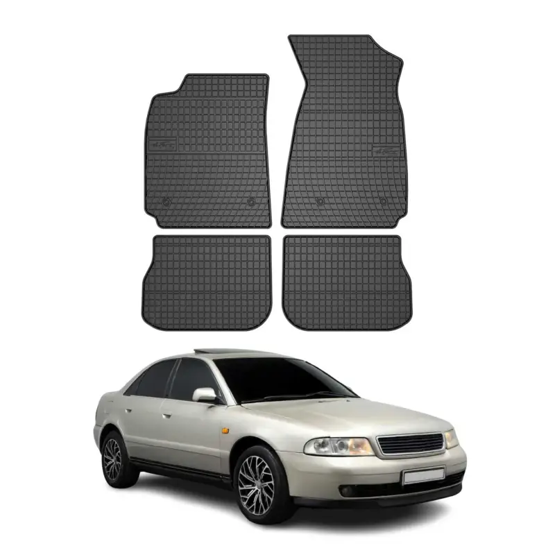 OMAC Gummi Fußmatten für Audi A4 Limo Avant 8D B5 1994-2001 Automatte Schwarz 4x Jetzt Bestellen