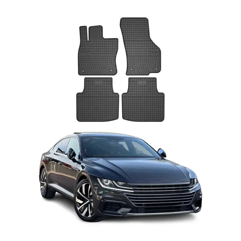 OMAC Gummi Fußmatten für VW Arteon 2017-2024 Automatten Gummi Schwarz 4tlg Direkt Vom Hersteller