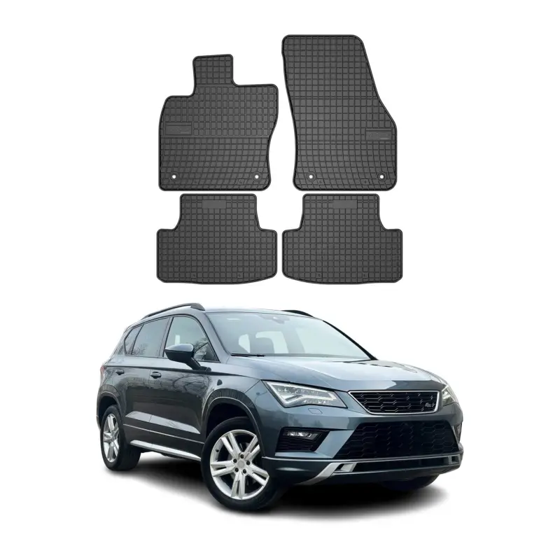 Nur Für Kurze Zeit OMAC Gummi Fußmatten für Seat Ateca 2016-2026 Automatten Gummi Schwarz 4tlg