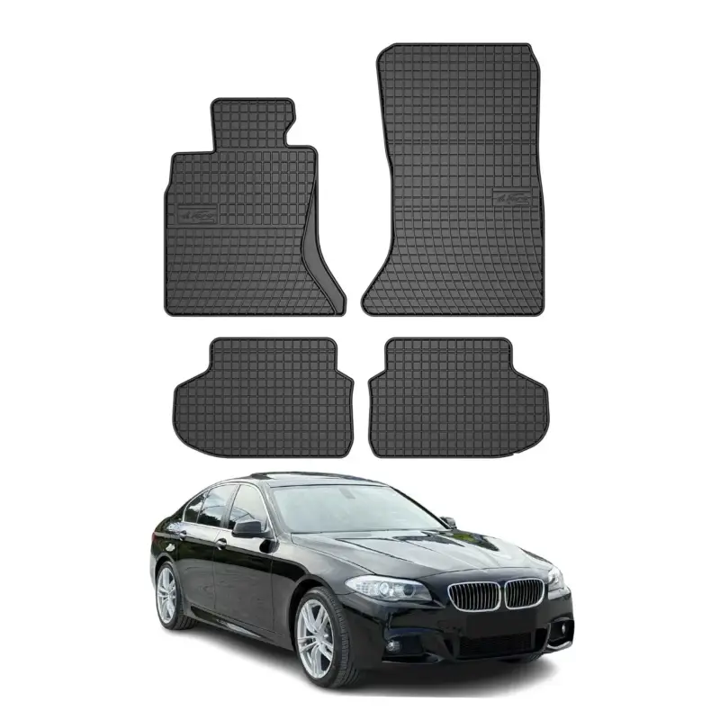 Preiswert OMAC Gummi Fußmatten für BMW 5er Limo Touring F10 F11 2010-2013 Schwarz 4x
