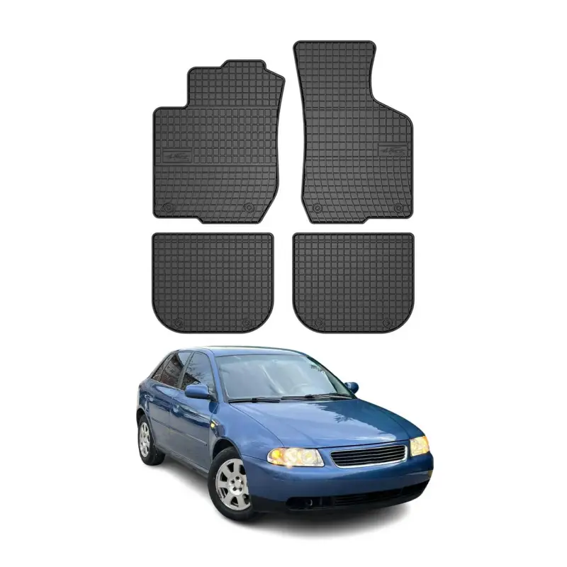 Rabatt OMAC Gummi Fußmatten für Audi A3 8L 1996-2003 Automatten Gummi Schwarz 4tlg