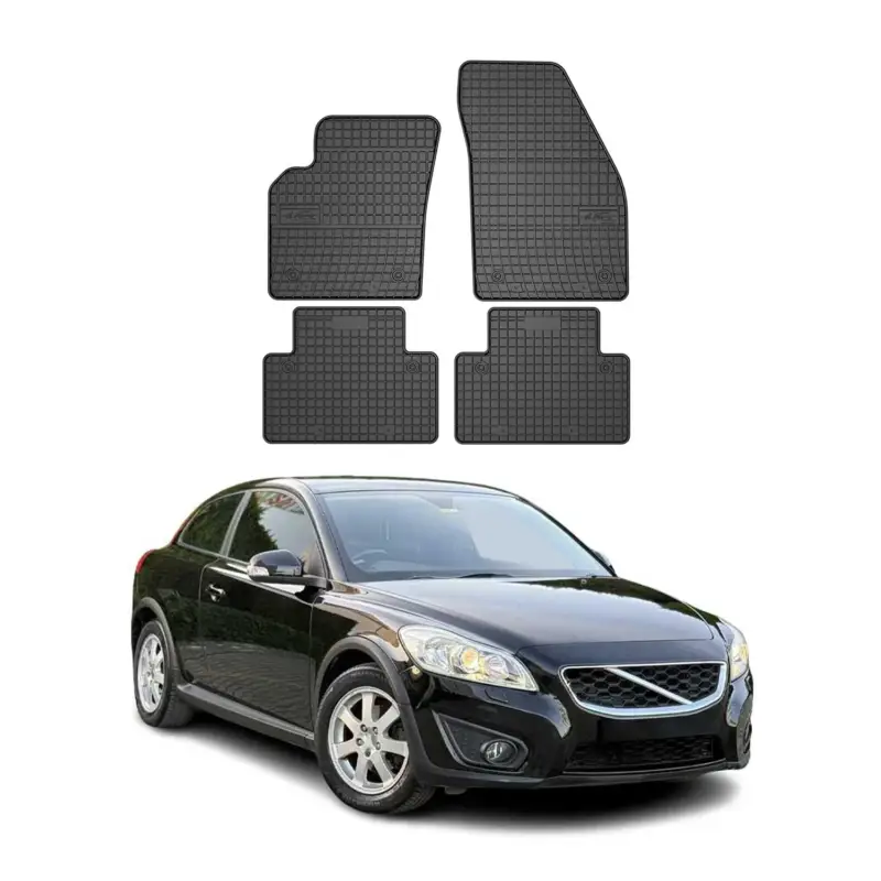 Preisknaller OMAC Gummi Fußmatten für Volvo C30 2006-2012 Automatten Gummi Schwarz 4tlg