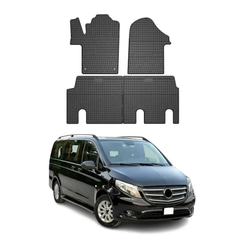OMAC Gummi Fußmatten für Mercedes Vito W447 2014-2026 Automatten Schwarz 4x Direkt Vom Hersteller