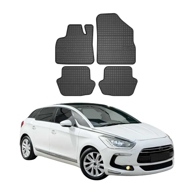 Aktuell OMAC Gummi Fußmatten für Citroen DS5 2011-2015 Automatten Gummi Schwarz 4tlg