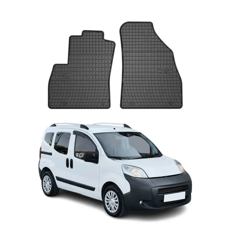 OMAC Gummi Fußmatten für Citroen Nemo 2 Persons 2007-2017 Automatten Schwarz 2x Top-Seller