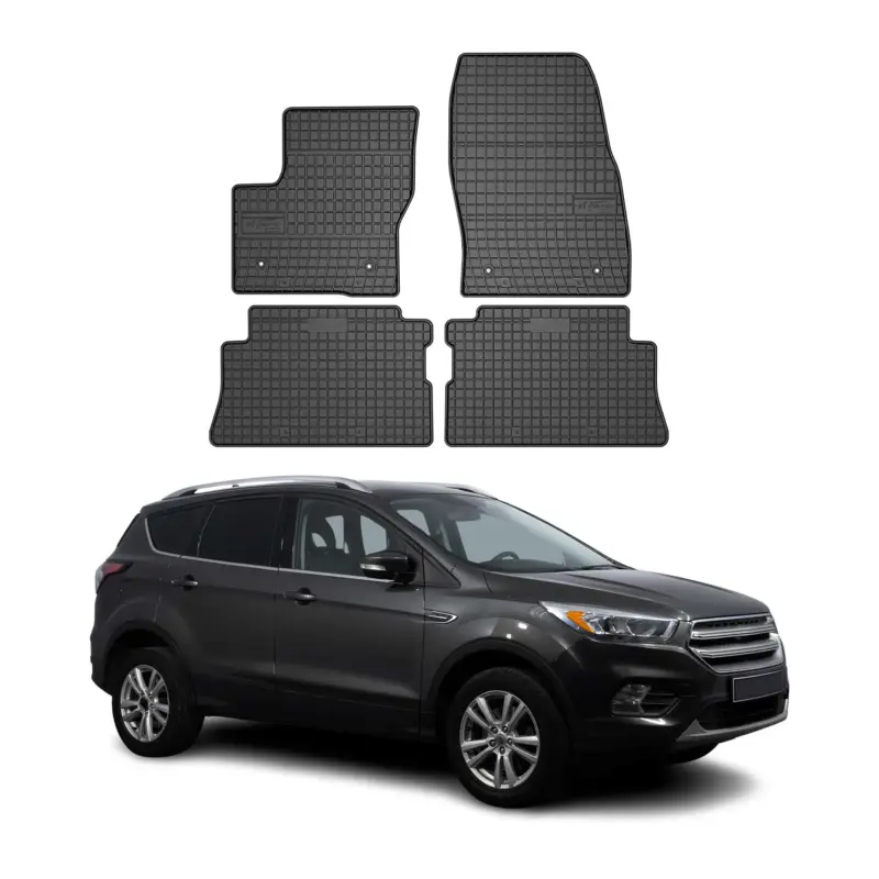Neuheit OMAC Gummi Fußmatten für Ford Kuga II 2012-2019 Automatten Gummi Schwarz 4tlg