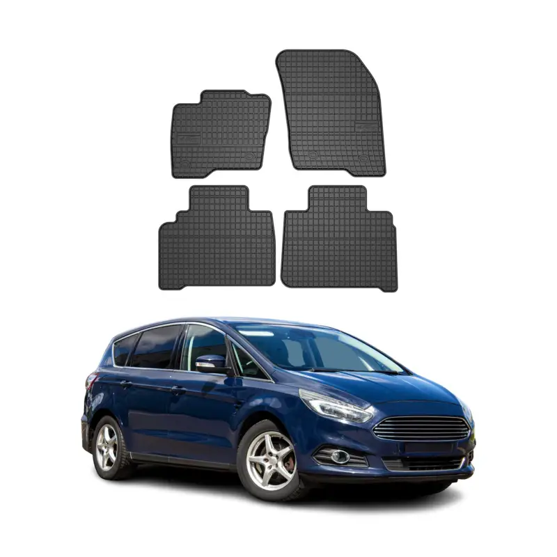Top-Preis OMAC Gummi Fußmatten für Ford S-Max 2015-2024 Automatten Gummi Schwarz 4tlg