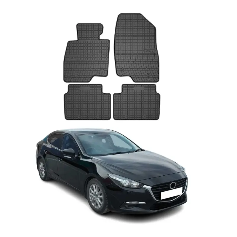 Nur Für Kurze Zeit OMAC Gummi Fußmatten für Mazda 3 2013-2018 Automatten Gummi Schwarz 4tlg