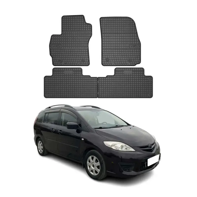 Sofort Bestellen OMAC Gummi Fußmatten für Mazda 5 2005-2010 Automatten Gummi Schwarz 4tlg