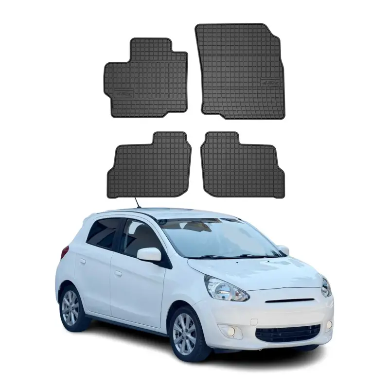 OMAC Gummi Fußmatten für Mitsubishi Space Star 2012-2016 Automatten Schwarz 4x Highlight