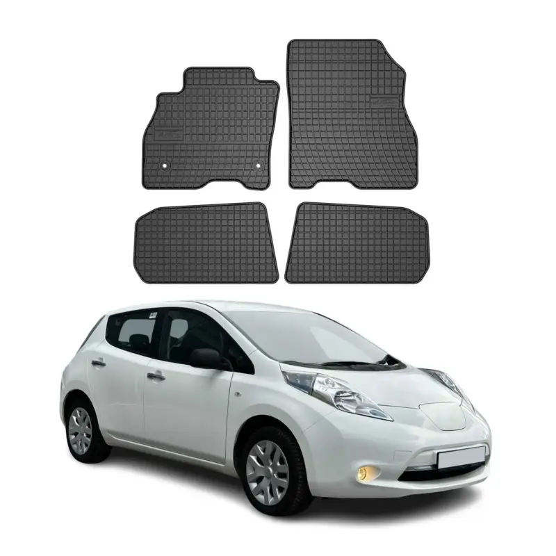 Schnäppchen OMAC Gummi Fußmatten für Nissan Leaf 2010-2017 Automatten Gummi Schwarz 4tlg