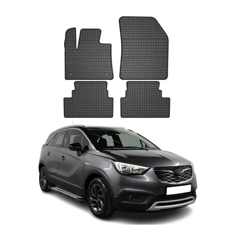 OMAC Gummi Fußmatten für Opel Grandland X 2017-2024 Automatten Gummi Schwarz 4x Preisreduziert