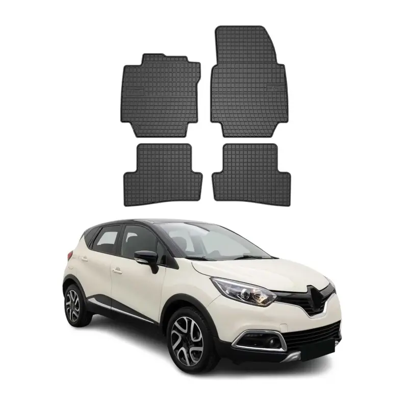 Begrenztes Angebot OMAC Gummi Fußmatten für Renault Captur 2013-2019 Automatten Gummi Schwarz 4tlg