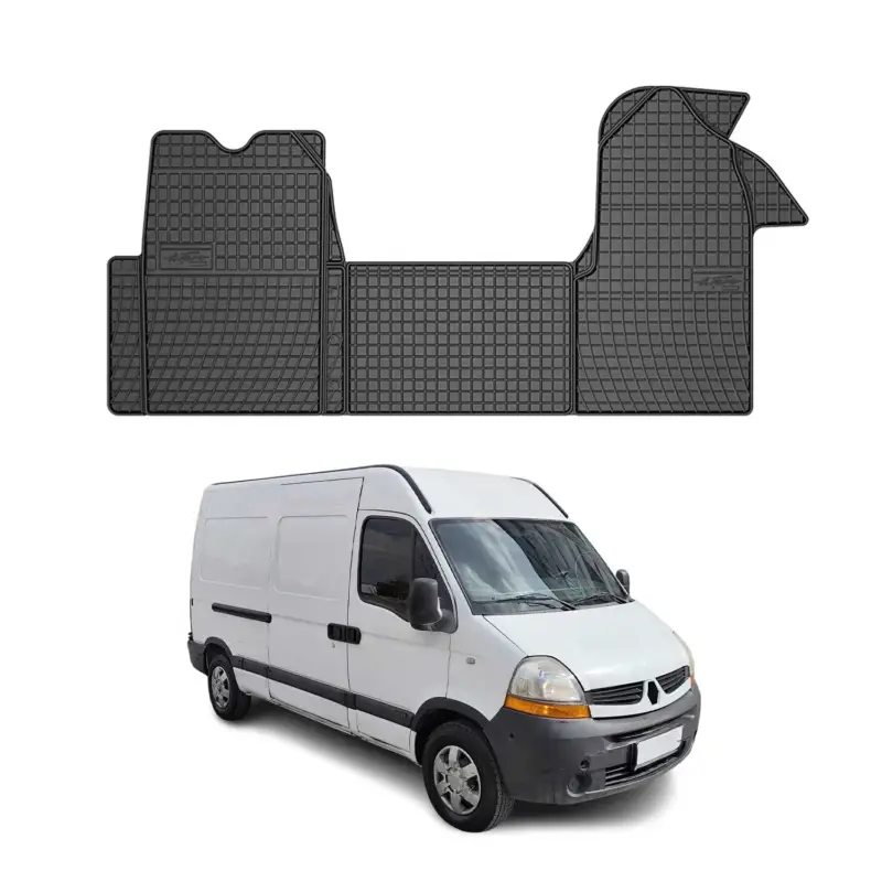 Meistverkauft OMAC Gummi Fußmatten für Renault Master 2003-2010 Automatten Gummi Schwarz 3tlg