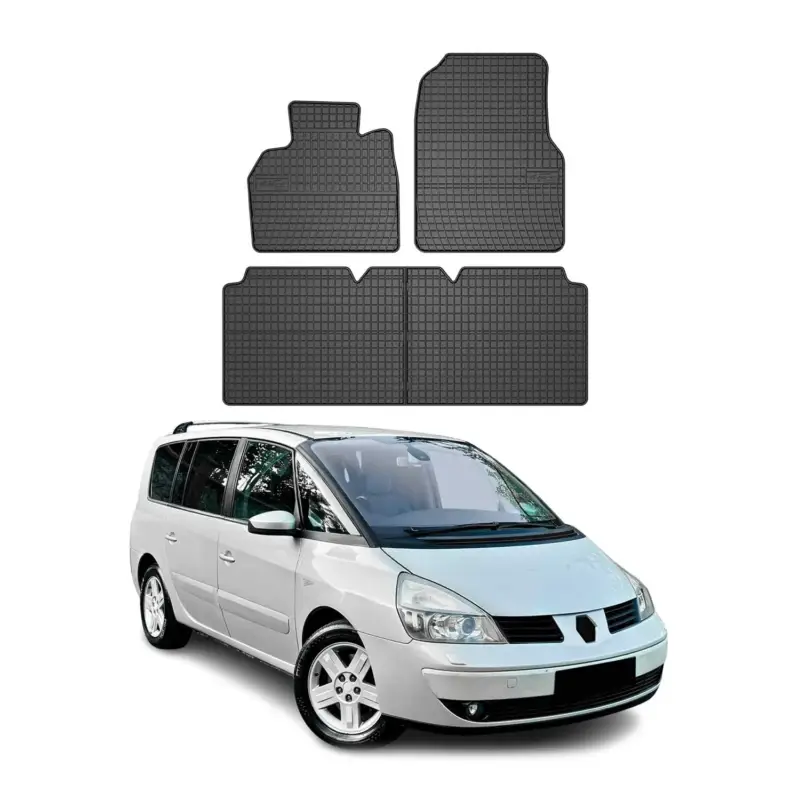 Sonderaktion OMAC Gummi Fußmatten für Renault Espace 2002-2014 Automatten Gummi Schwarz 4tlg
