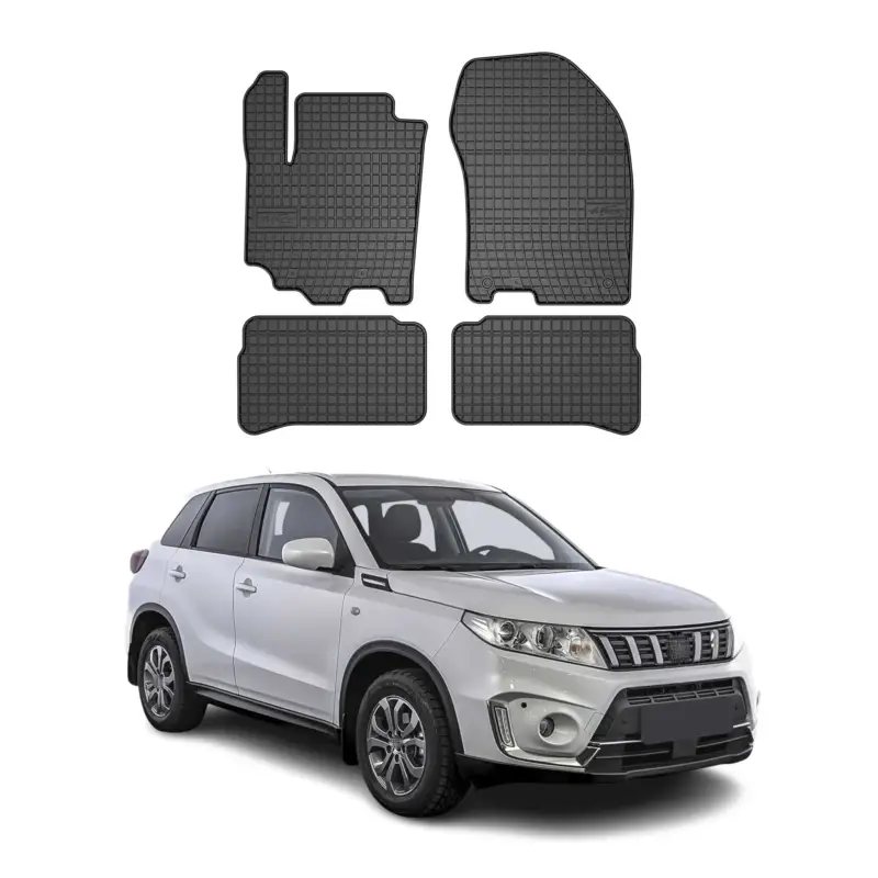 OMAC Gummi Fußmatten für Suzuki Vitara 2018-2026 Automatten Gummi Schwarz 4tlg Online Kaufen