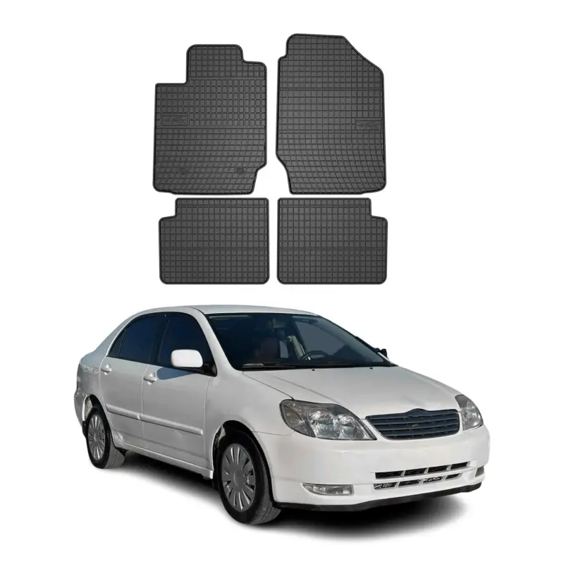 OMAC Gummi Fußmatten für Toyota Corolla E12 2002-2007 Automatten Schwarz 4x Top-Preis