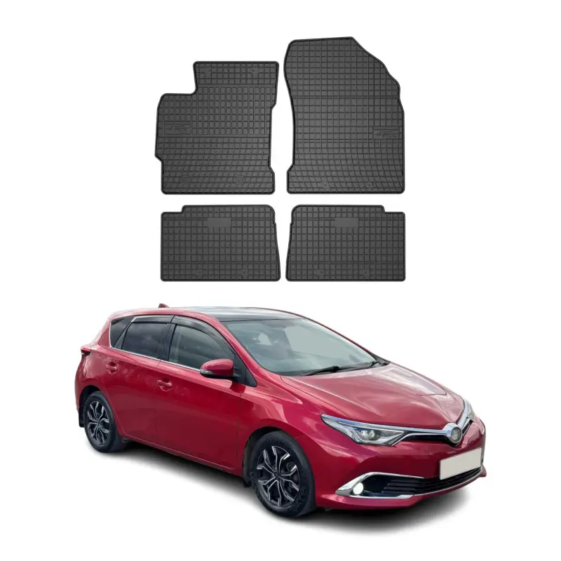 Solange Der Vorrat Reicht OMAC Gummi Fußmatten für Toyota Auris 2013-2018 Automatten Gummi Schwarz 4tlg