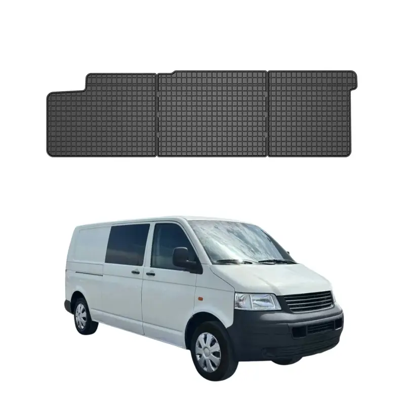 Super-Preis OMAC Gummi Fußmatten für VW T5 2003-2015 Doppelkabine Gummi Schwarz 3tlg