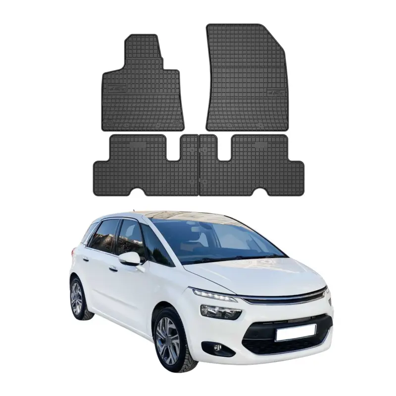 Super-Preis OMAC Gummi Fußmatten für Citroen C4 Grand Picasso 2013-2016 Automatte Schwarz 4x