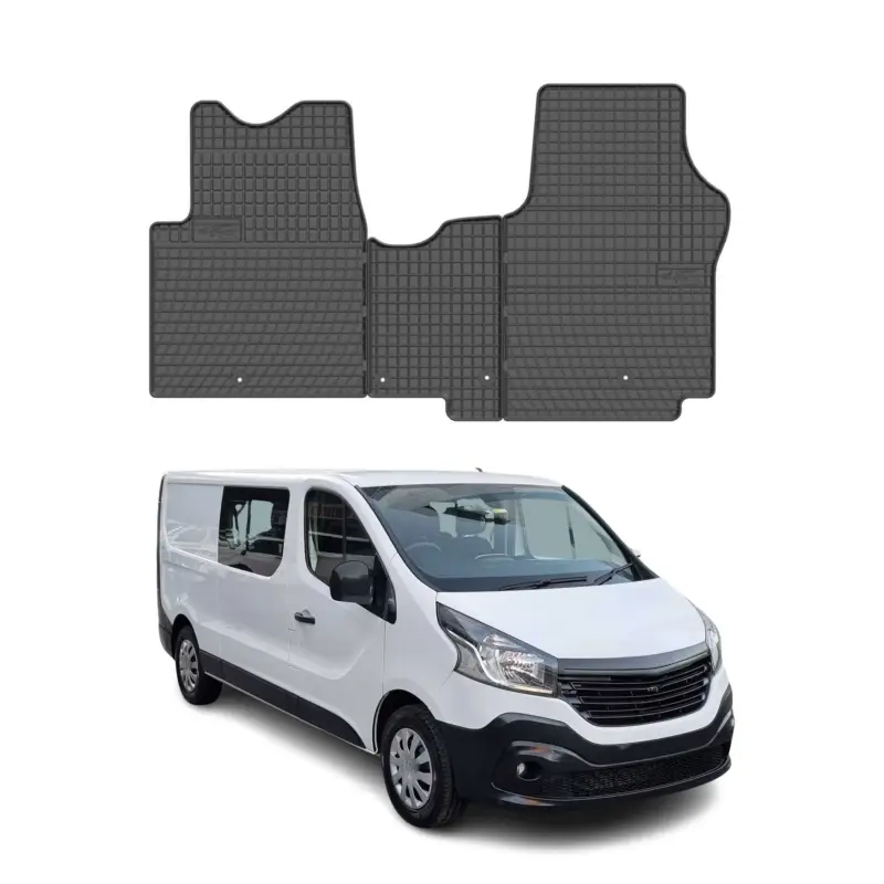 Letzte Chance OMAC Gummi Fußmatten für Fiat Talento 2016-2020 Automatten Gummi Schwarz 3tlg