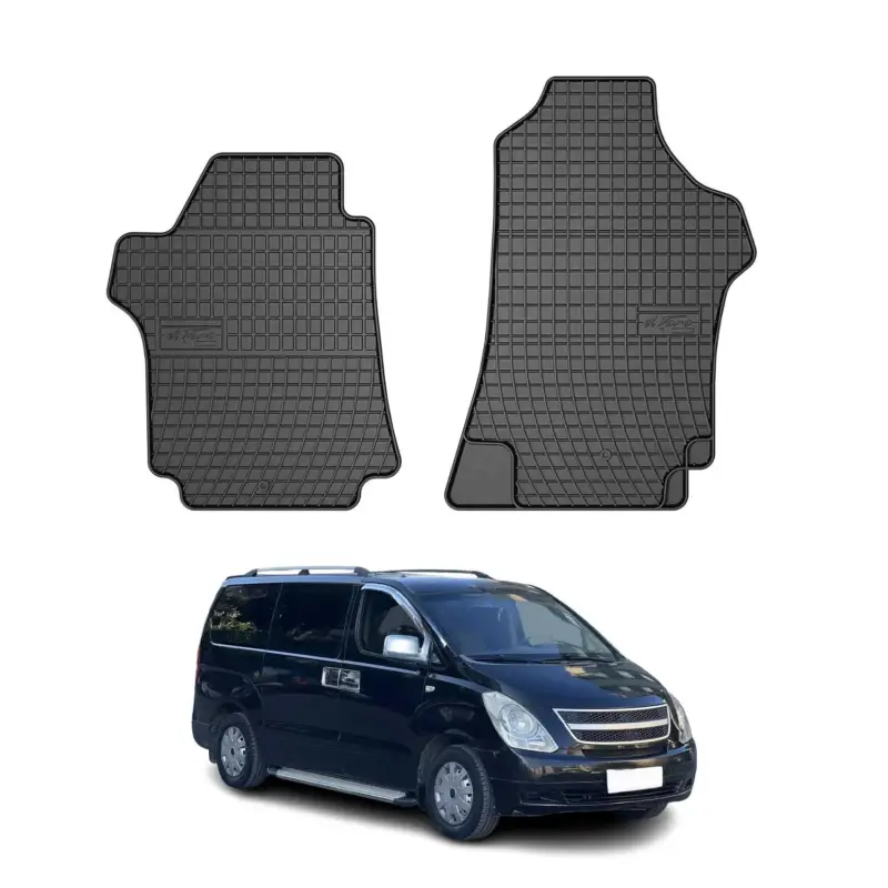 OMAC Gummi Fußmatten für Hyundai H-1 2008-2020 Automatten Gummi Schwarz 2tlg Expressversand