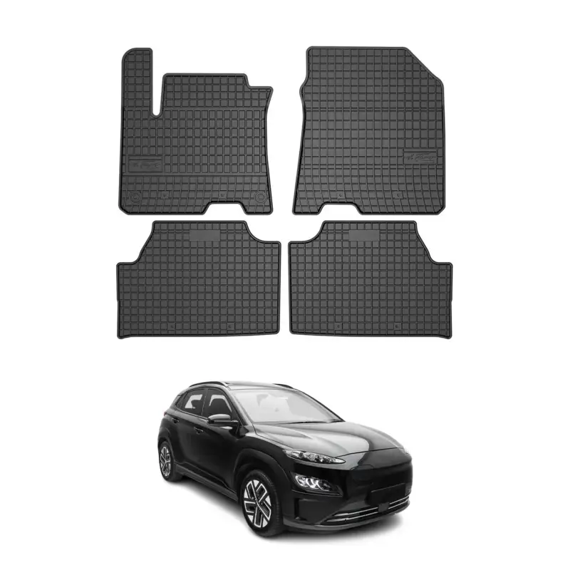 OMAC Gummi Fußmatten für Hyundai Kona Electric 2018-2023 Automatten Schwarz 4x Nur Heute